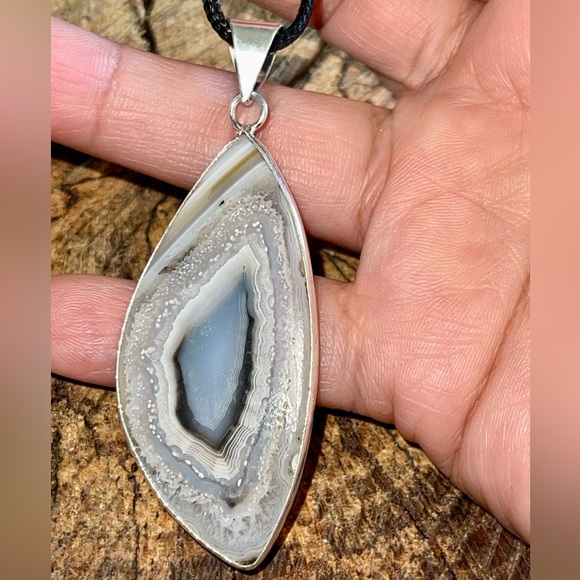 Montana Fire Agate Pendant 2 1/4” - Picture 3 of 8